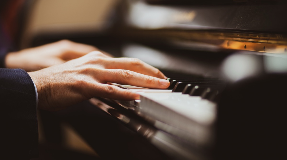 Piano practice session